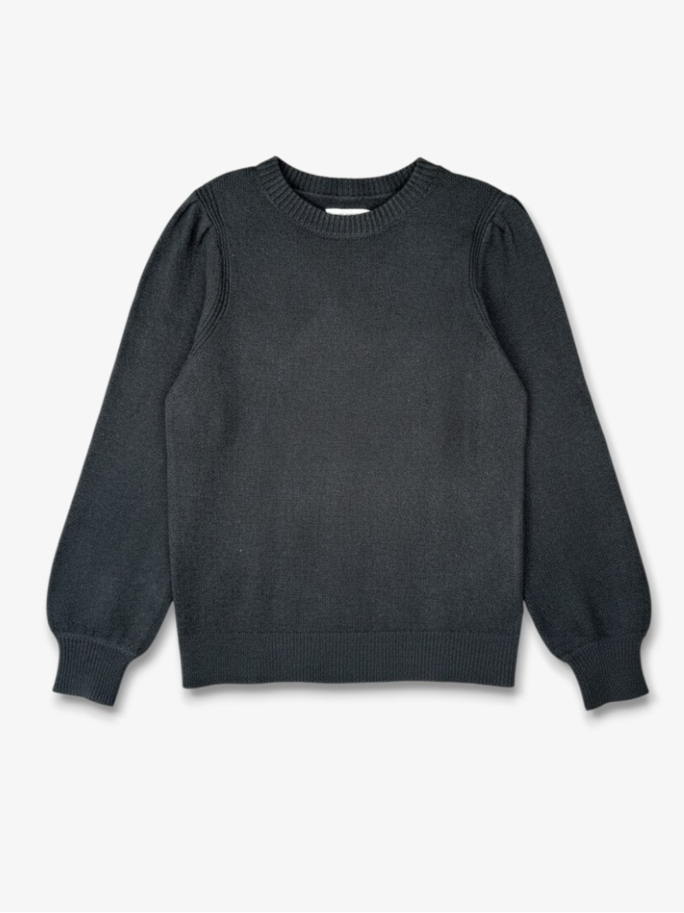 Amazon Essentials Soft Touch Pleated Shoulder Crewneck Sweater Black XS